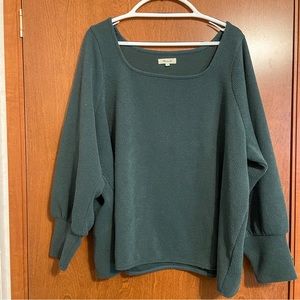 Madewell Jacquard Square-Neck longsleeve